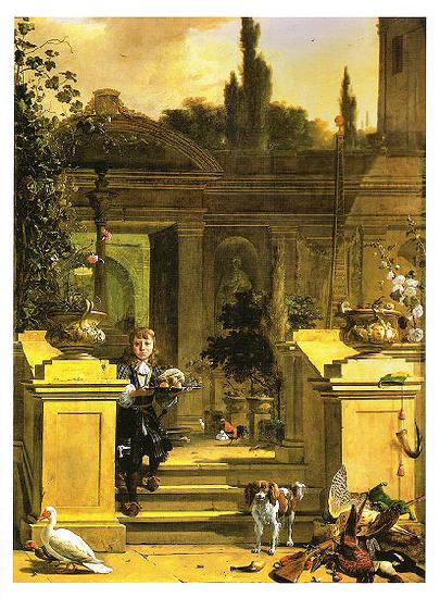 HONDECOETER, Melchior d View of a Terrace oil painting image